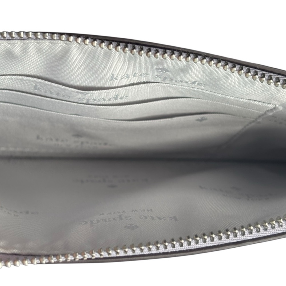 Kate Spade New York LUCY GLITTER MEDIUM L-ZIP WRISTLET | candied flower - Picture 6 of 8